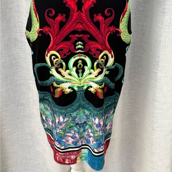 As Is Roberto Cavalli short sleeve stretch sheath dress with clasp - Picture 7 of 15